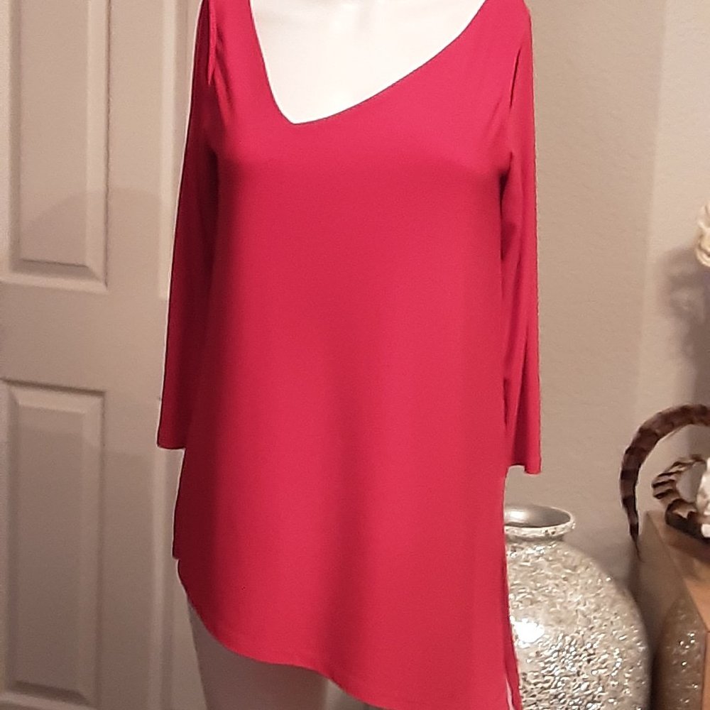 Asymmetrical Red top by Last Tango